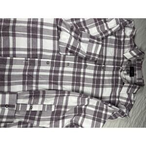 Black Brown 1826 Flannel Shirt Mens XLT Plaid Snap Western Soft Casual